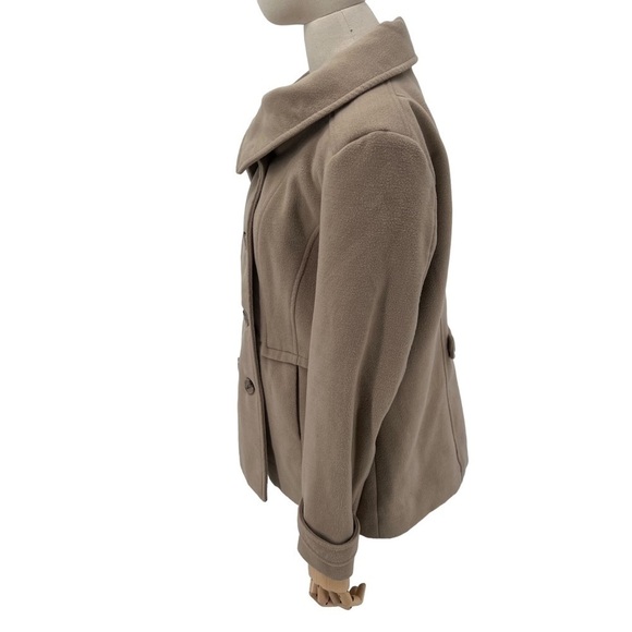 Forever 21 Tan Double Breasted Pea Coat Size Large Women's - Picture 4 of 9